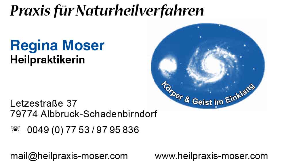 Sponsor Regina Moser - Praxis für Naturheilverfahren